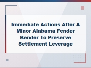 Protect Your Settlement After a Minor Alabama Fender Bender